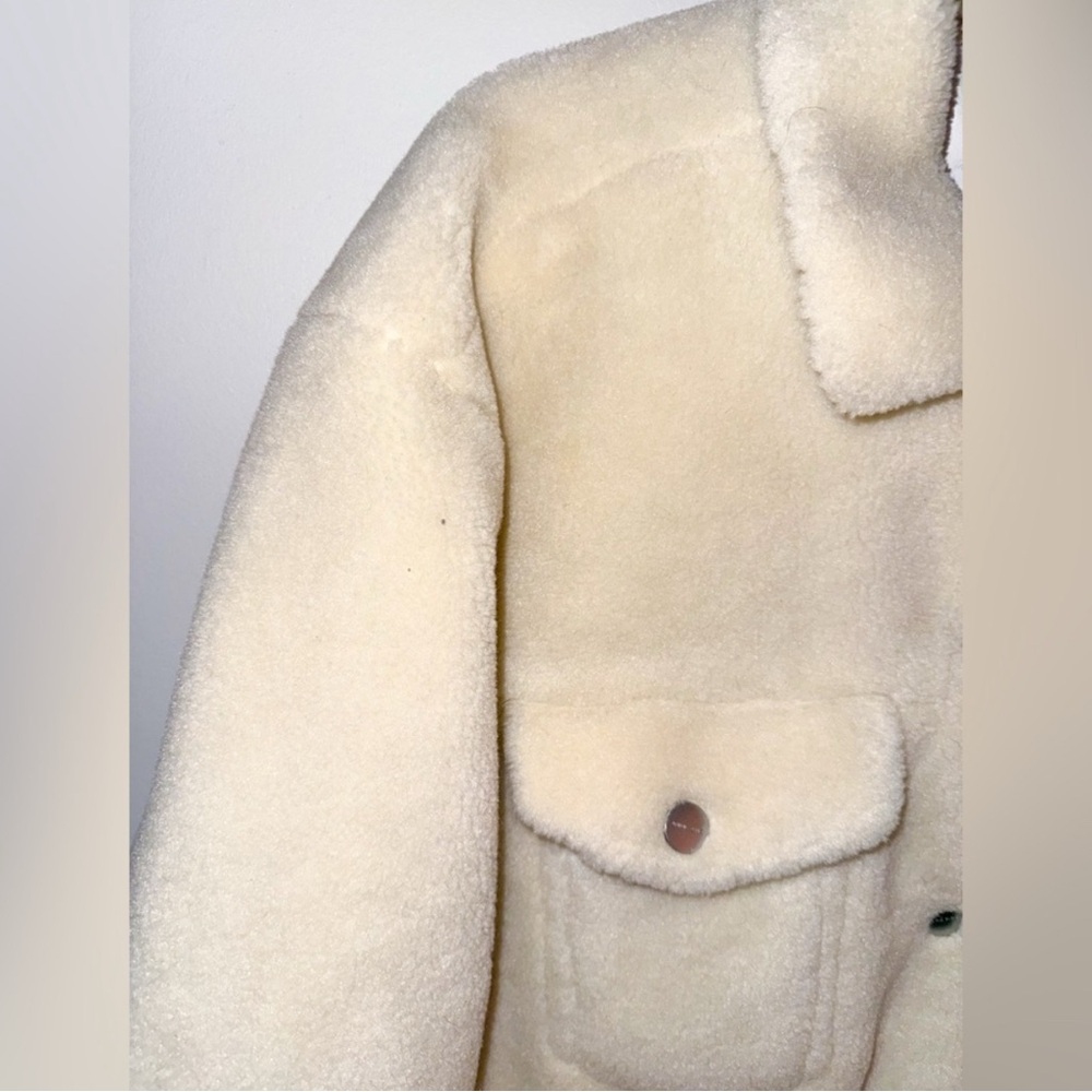 Anine Bing faux shearling oversized bomber jacket apres ski cabincore teddy - Picture 4 of 15